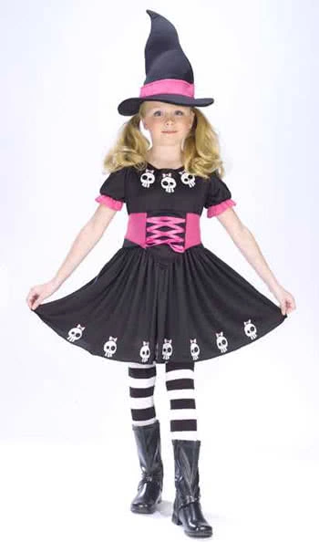 Totenkopf Hexe Kinderkostüm Gr.L 3 Totenkopf Hexe Kinderkostüm Gr.L
