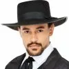 Schwarzer 20s Filzhut Mit Breiter Krempe 1 Schwarzer 20s Filzhut Mit Breiter Krempe -Classic Horror Speichern 20er jahre filzhut mit breiter krempe schwarz black 20s hat wide brim halloween hut kostuem hut 39424