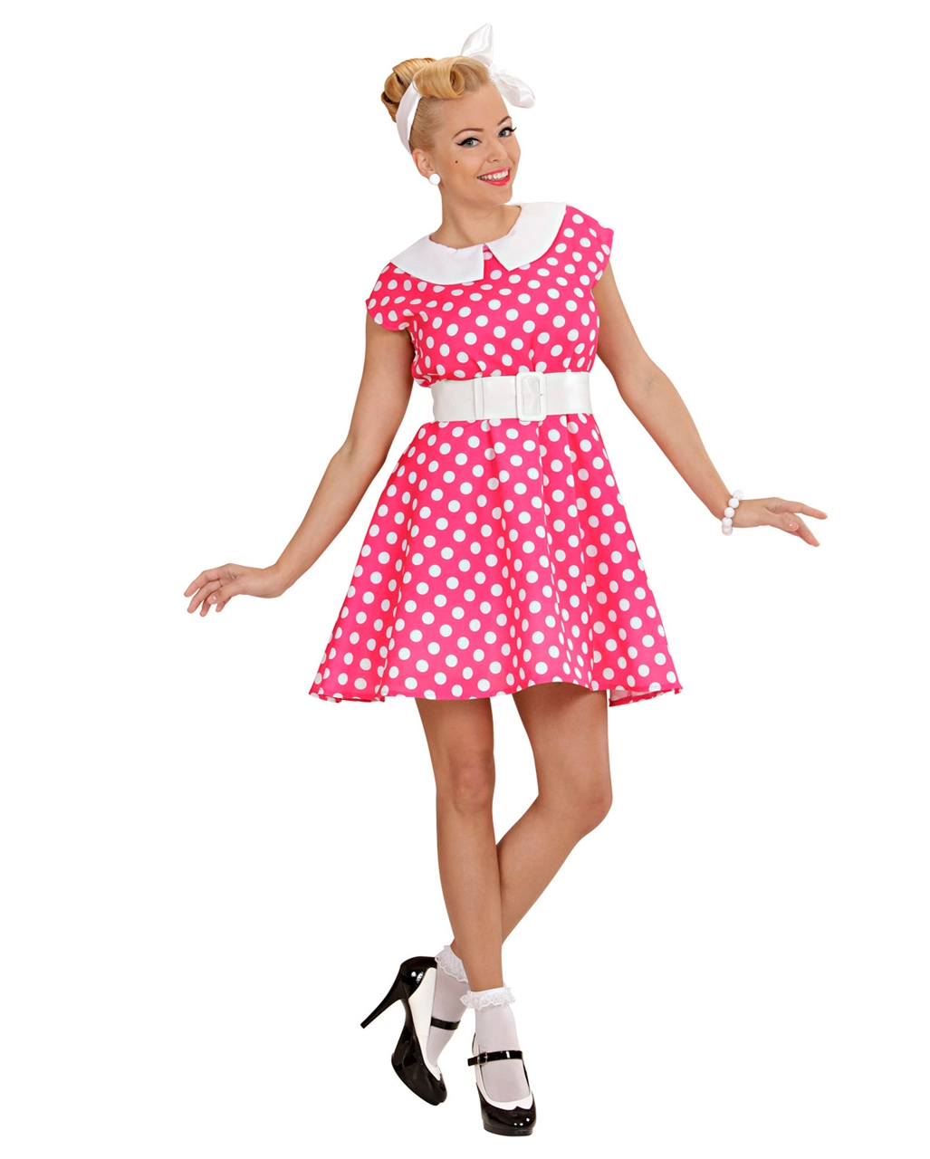 50er Jahre Polka Dot Kleid Gr. S 4 50er Jahre Polka Dot Kleid Gr. S – Bild 2