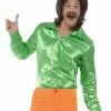 Grünes 60s Disco Hemd 2 Grünes 60s Disco Hemd -Classic Horror Speichern 60s disco hemd gruen satin hemd kostuemzubehoer 27855