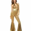 Goldenes 70s Disco Diva Kostüm -Classic Horror Speichern 70s disco diva kostuem 70er jahre disco overall schlagermove kostuem damen 36133