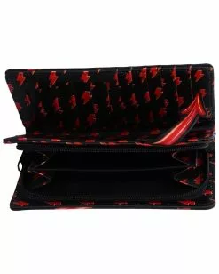 AC/DC Geldbörse Mit Teufelsschwanz Als Verschluss -Classic Horror Speichern acdc geldbeutel mit teufelsschwanz als verschluss acdc purse with devils tail acdc fanartikel 50842 05