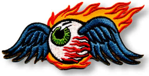 Aufnäher Flaming Eyeball Gross