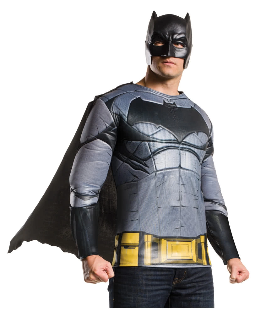 Batman Muskel Kostüm-Shirt Mit Maske & Cape 3 Batman Muskel Kostüm-Shirt Mit Maske & Cape