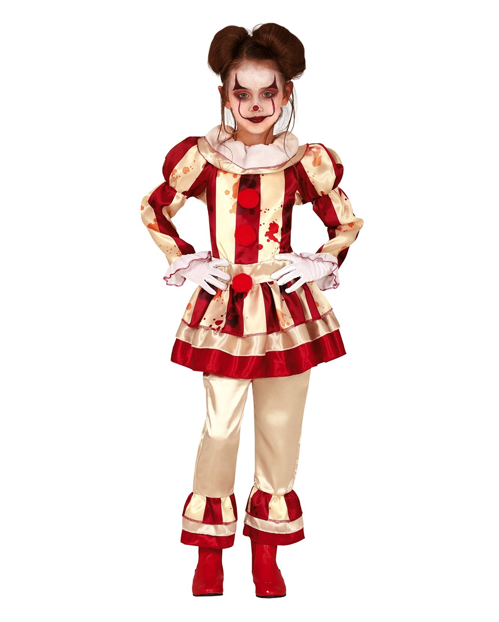Blutiges Clownskind Mädchen Kostüm 3 Blutiges Clownskind Mädchen Kostüm