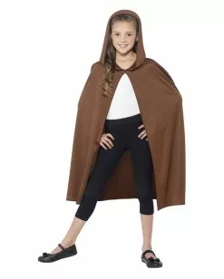 Kinder Kapuzenumhang Braun -Classic Horror Speichern brauner kapuzenumhang fuer kinder abenteurer umhange fuer kinder braunes cape bild2 24006