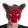Rote Burning Man Spike Wolf Maske -Classic Horror Speichern burning man spike wolf maske rot burning man kostuem burning man festival burning man party fetisch maske fetisch party kostuem zubehoer 53432