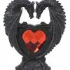 Drachen Mit Rotem Kristallherz -Classic Horror Speichern drachenpaar mit rotem herz drachen figuren drachen dekoration 29409 01