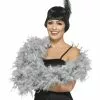 Silberne Boa Deluxe 2 Silberne Boa Deluxe -Classic Horror Speichern federboa silber graue feder boa kostuem zubehoer 27969