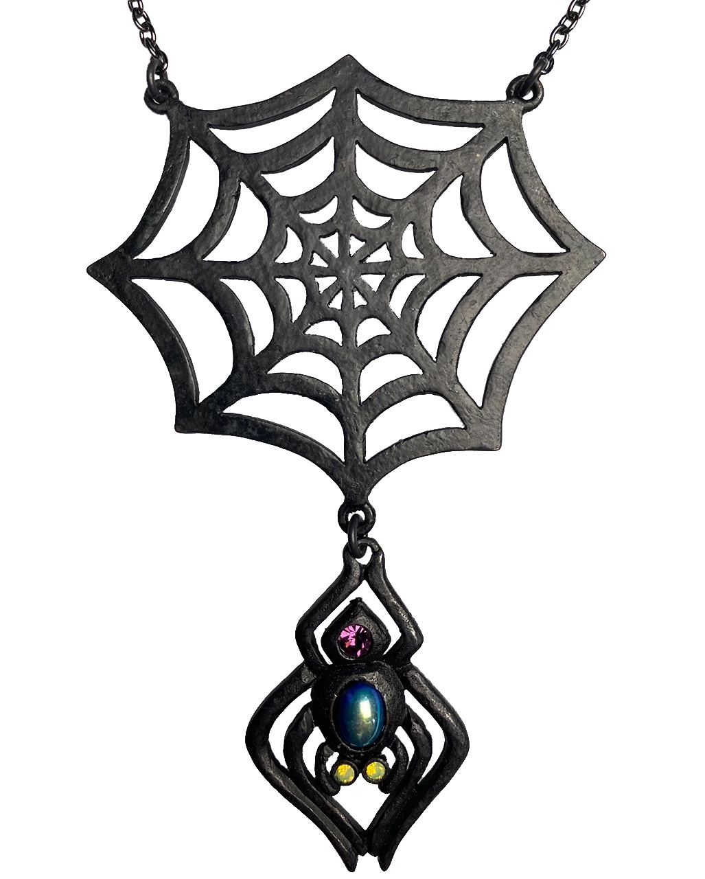 Gothic Kette Spinnennetz Mit Spinne 4 Gothic Kette Spinnennetz Mit Spinne – Bild 2