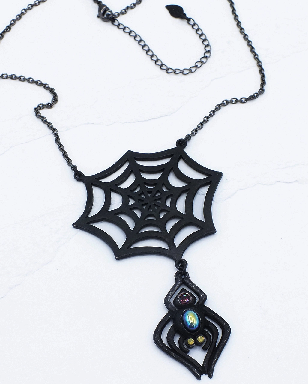Gothic Kette Spinnennetz Mit Spinne 3 Gothic Kette Spinnennetz Mit Spinne