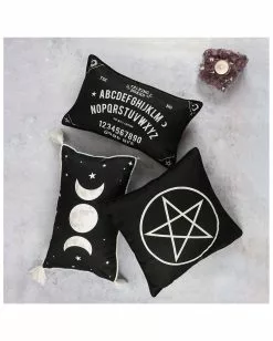 Pentagramm Dekokissen 35cm -Classic Horror Speichern gothic pentagramm dekokissen pentagram gothic cushion gothic wohnaccessoire 51168 04