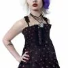 Polka Dot Babydoll -Classic Horror Speichern gothic babydoll totenkopf shirt polka dot top gothic shirt rockabilly hemdchen go1279