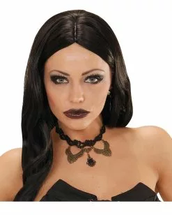 Gothic Halsband Mit Schmuckstein 7 Gothic Halsband Mit Schmuckstein -Classic Horror Speichern gothic halsband mit schwarzem strassstein und rosen 22900 02