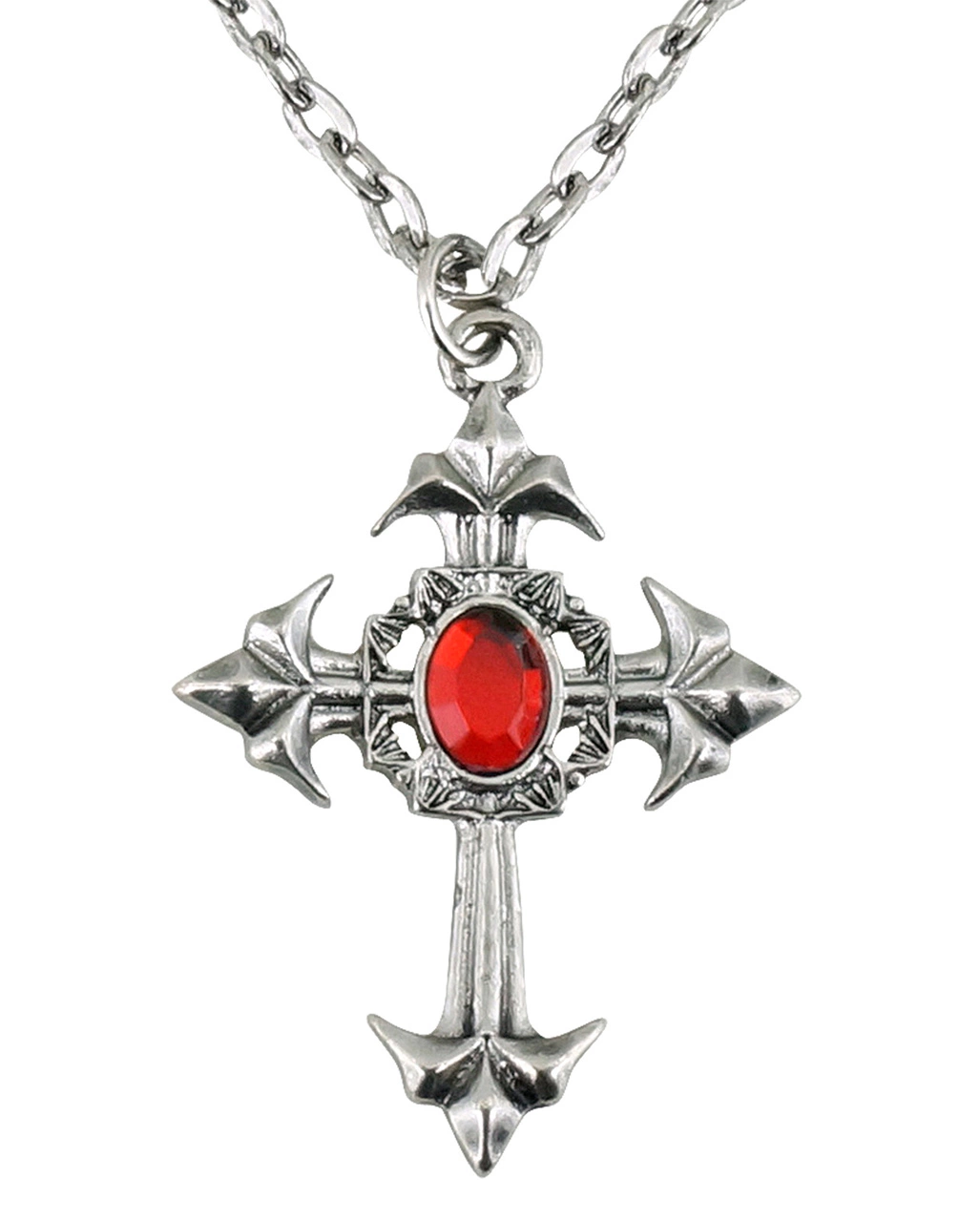 Gothic Halskette Mit Keltenkreuz Anhänger Rot 4 Gothic Halskette Mit Keltenkreuz Anhänger Rot – Bild 2