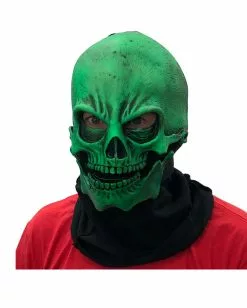 Grüne Totenschädel Maske UV Aktiv -Classic Horror Speichern gruene totenkopfmaske uv aktiv gruene totenschaedel maske schwarzlicht aktiv 37370 003