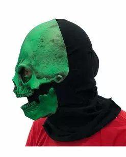 Grüne Totenschädel Maske UV Aktiv -Classic Horror Speichern gruene totenkopfmaske uv aktiv gruene totenschaedel maske schwarzlicht aktiv 37370 004