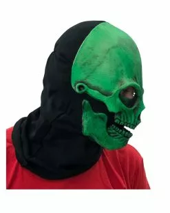 Grüne Totenschädel Maske UV Aktiv -Classic Horror Speichern gruene totenkopfmaske uv aktiv gruene totenschaedel maske schwarzlicht aktiv 37370 005