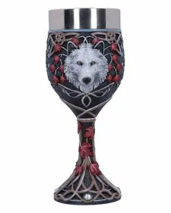 Weißer Herbstwolf Kelch 19,5cm 11 Weißer Herbstwolf Kelch 19,5cm -Classic Horror Speichern guardian of the fall herbstwolf kelch guardian of the fall goblet gothic deko 50986 03