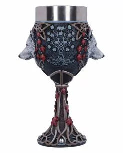 Weißer Herbstwolf Kelch 19,5cm 13 Weißer Herbstwolf Kelch 19,5cm -Classic Horror Speichern guardian of the fall herbstwolf kelch guardian of the fall goblet gothic deko 50986 05