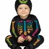 Halloween Baby Knochen Bunt -Classic Horror Speichern halloween baby bones bunt halloweem kinderkostuem fasching babykostuem baby bones skeleton costume 25755