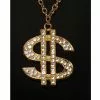 Rapper Goldkette Mit Dollarzeichen -Classic Horror Speichern hip hop goldkette mit dollarzeichen und glitzersteinen gold chain w dollar sign kostuemschmuck 38839 01