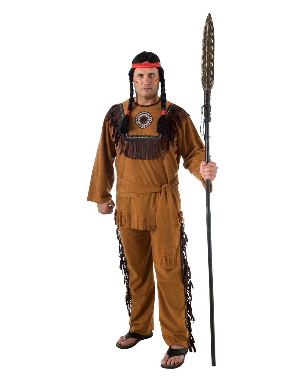 Indianer Krieger Kostüm 3 Indianer Krieger Kostüm