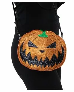 Jack O'Lantern Kürbisgesicht Handtasche -Classic Horror Speichern jack o lantern halloween kuerbis handtasche jack o lantern cross body bag halloween und horror merchandise 53443 4