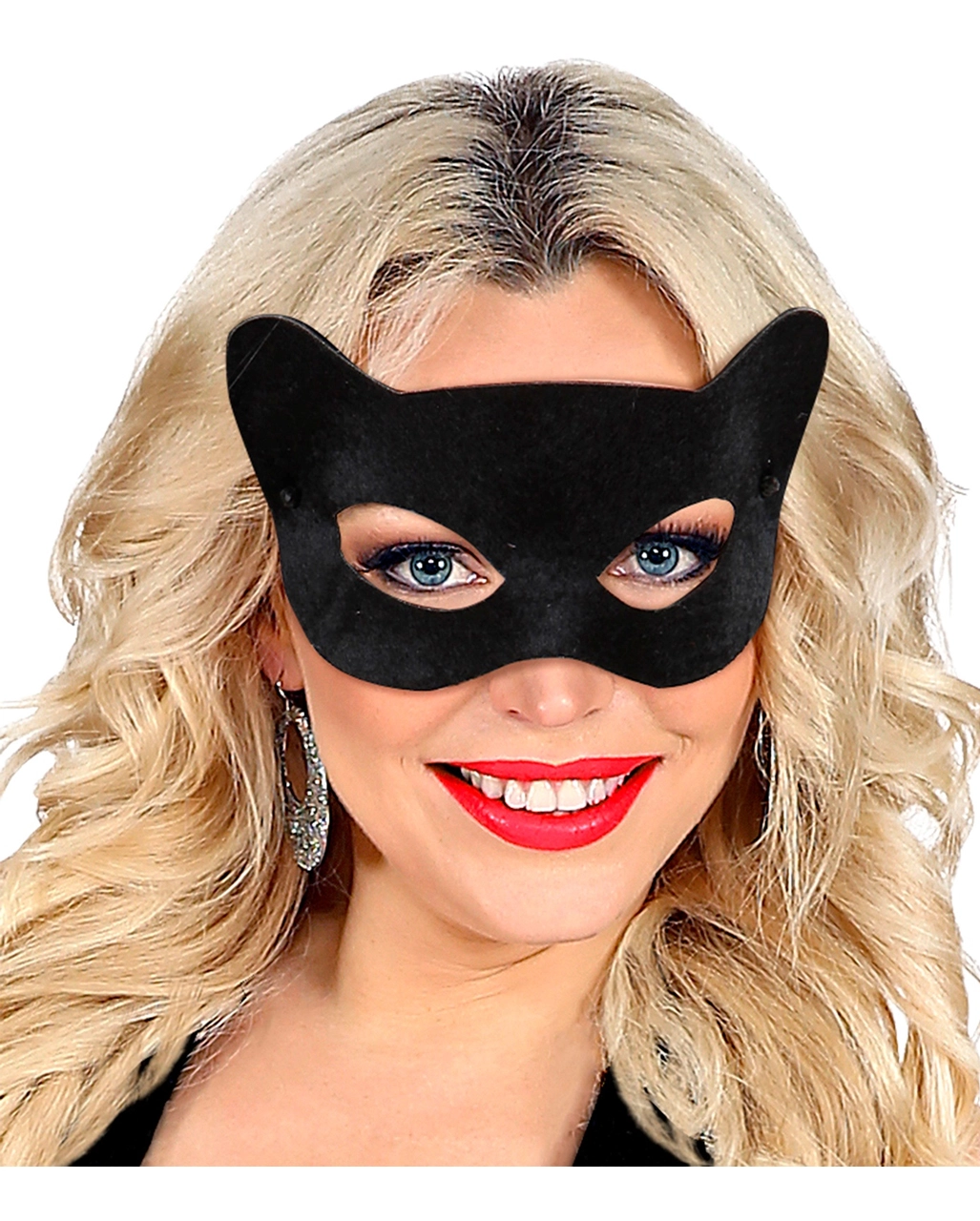 Schwarze Katzenaugen Maske 4 Schwarze Katzenaugen Maske – Bild 2