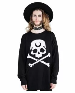 Titelseite -Classic Horror Speichern killstar 2 the bone strickpullover gothic fashion und halloween merch killstar 2 the bone knit sweater 50933 6