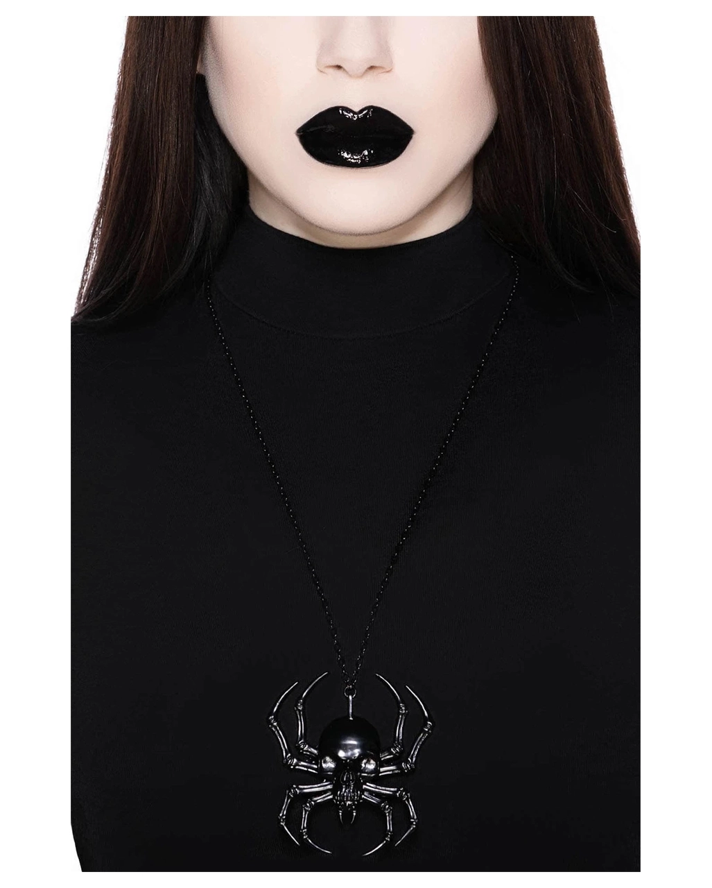 Deadly Spider Skull Halskette Schwarz KILLSTAR 3 Deadly Spider Skull Halskette Schwarz KILLSTAR – Bild 2