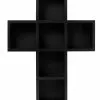 Schwarzes Kreuzregal KILLSTAR -Classic Horror Speichern killstar kreuz regal killstar cross shelf killstar wohnaccessoire gothic homeware 52137 01