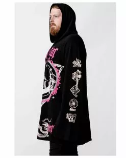 Meditate Longline Hoodie KILLSTAR 7 Meditate Longline Hoodie KILLSTAR -Classic Horror Speichern killstar meditate longline hoodie gothic fashion deko und wohnaccesosires online kaufen 51986 2