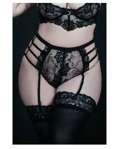 Tortured Souls Spitzen Höschen KILLSTAR -Classic Horror Speichern killstar tortured souls lace panty tortured souls spitzen hoeschen gothic mode gothic lingerie 51030 03