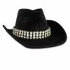 Schwarzer Cowboyhut Mit Strassband 1 Schwarzer Cowboyhut Mit Strassband -Classic Horror Speichern lady samthut schwarz mit strass cowgirl hut schwarzer damen hut mit strasssteinen wild west look karnevals kostuem zubehoer 61195