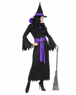 Lavara Hexen Kostüm -Classic Horror Speichern lavara hexenkostuem mit guertel und hexenhut lavara witch costume with belt and witch hat 37379 03