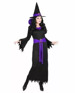 Lavara Hexen Kostüm -Classic Horror Speichern lavara hexenkostuem mit guertel und hexenhut lavara witch costume with belt and witch hat 37379 04