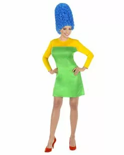 Marge Comic Damen Kostüm Mit Perücke -Classic Horror Speichern marge comic lady kostuem mit peruecke marge comic lady costume with wig zeichentrick kostuem 02