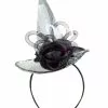 Romantischer Mini Hexenhut -Classic Horror Speichern mini hexenhut sarah mit rosen mini spitzhut auf haarreifen halloween kopfschmuck witch hat 28904 1