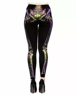 Leggings Mit Skelett Print 7 Leggings Mit Skelett Print -Classic Horror Speichern neon skelett leggings punk leggings mit skelett aufdruck gothic fashion 660576 3