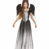Schwarz-Silbernes Engel Kostüm Für Kinder -Classic Horror Speichern onyx engel kinder kostuem onyx angel child costume schwarzer engel halloween kinder verkleidung 54223