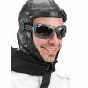 Schwarze Retro Fliegermütze -Classic Horror Speichern retro fliegermuetze schwarz aviator kostuemzubehoer fasching vintage piloten muetze 36326