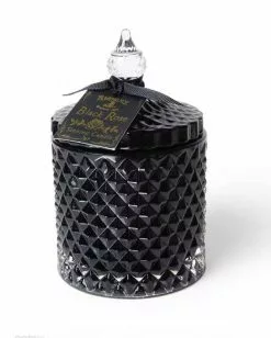 Schwarze Rose Gothic Duftkerze Im Antik Glas Large