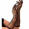 Schwarze Spitzen Spinnweben Handschuhe -Classic Horror Speichern schwarze spinnweben handschuhe ellbogenlang 15790 01