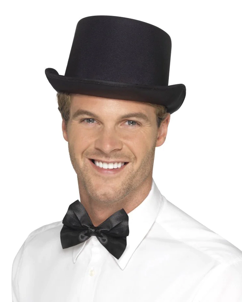 Schwarzer Zylinder Satin Look 3 Schwarzer Zylinder Satin Look
