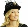 Schwarzer Zylinder Mit Blüten & Krähenschädel -Classic Horror Speichern schwarzer zylinder mit blumen und rabenschaedel black top hat with flowers and raven skull 50488 01