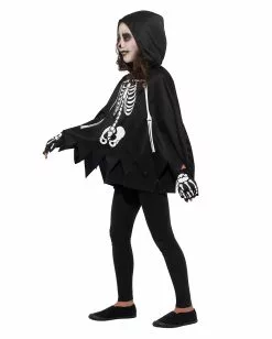 Kinder Poncho Skelett Mit Handschuhe -Classic Horror Speichern skelett kinder poncho mit handschuhe skelett ueberwurf als halloween verkleidung skeleton kit 35848 3
