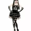 Skelett Minikleid Mit Handschuhen
