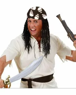 Skull Bandana Kopftuch -Classic Horror Speichern skull bandana kopftuch piratenkopftuch rocker kostuem zubehoer seeraeuber tuch 17215 003