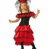 Rotes Flamenco Tänzerin Kinderkostüm